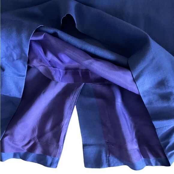 Doncaster royal blue vintage 2 pc suit viscose linen blend sz 18 - Picture 10 of 16